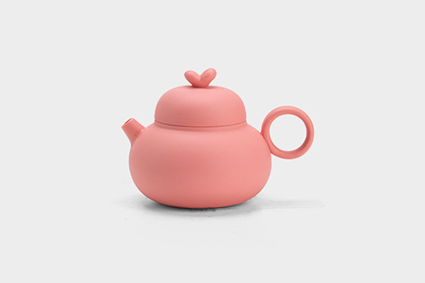 紫砂 桜色ひょうたん型急須-製品画像
